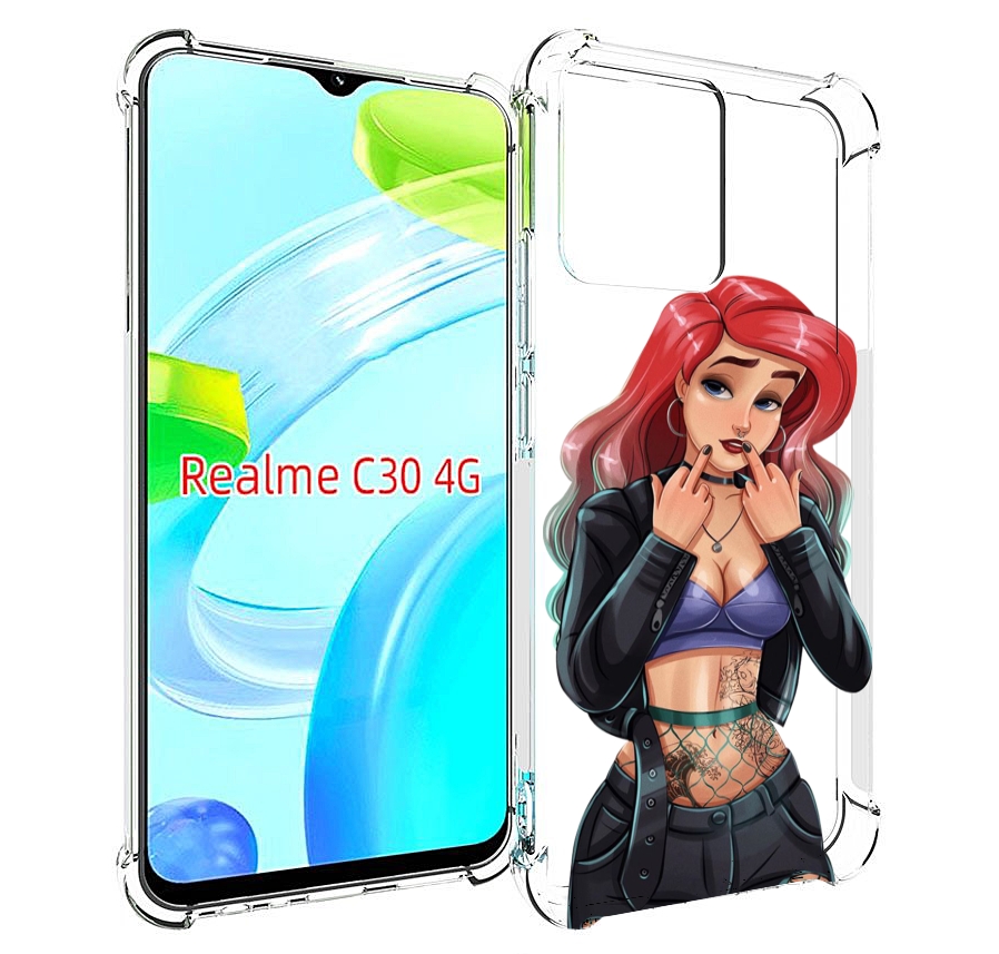 Чехол MyPads Ариэль-русалочка-готика для Realme C30 4G / Narzo 50i Prime