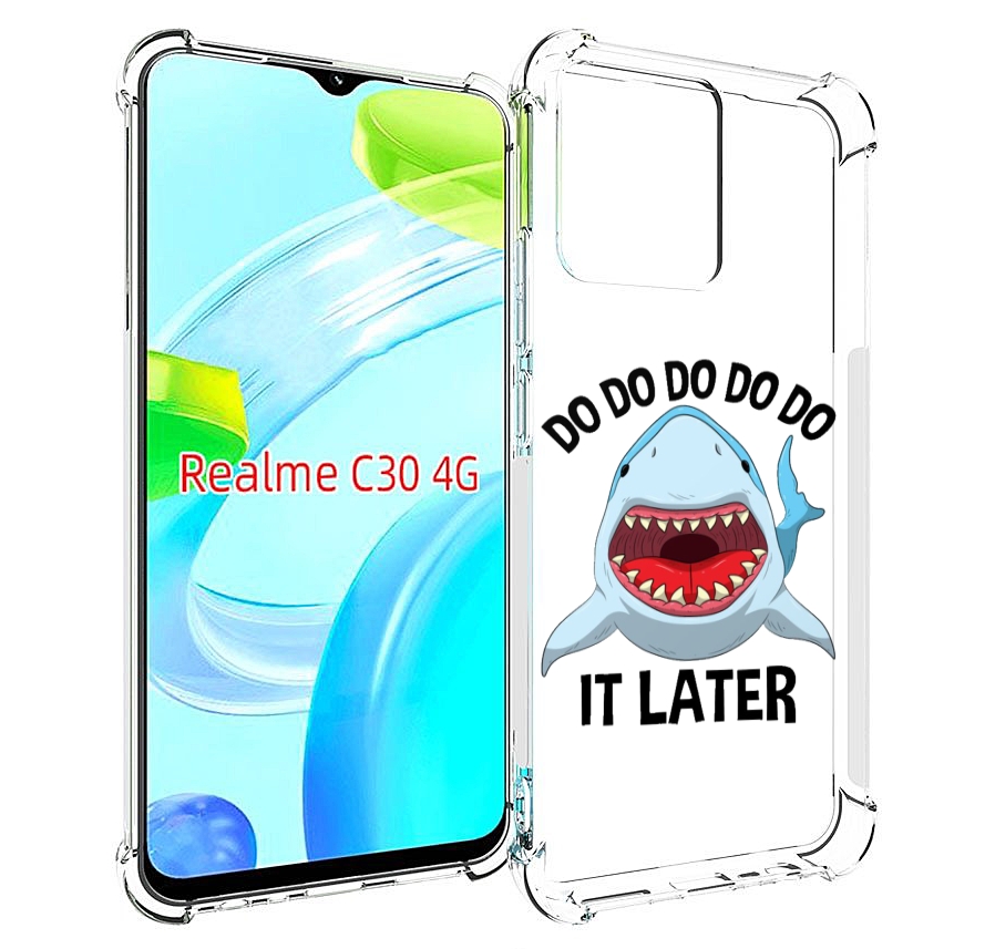 

Чехол MyPads Акула для Realme C30 4G / Narzo 50i Prime, Прозрачный, Tocco