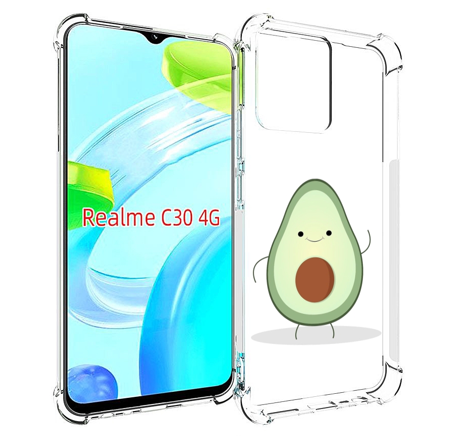 

Чехол MyPads Авокадик для Realme C30 4G / Narzo 50i Prime, Прозрачный, Tocco