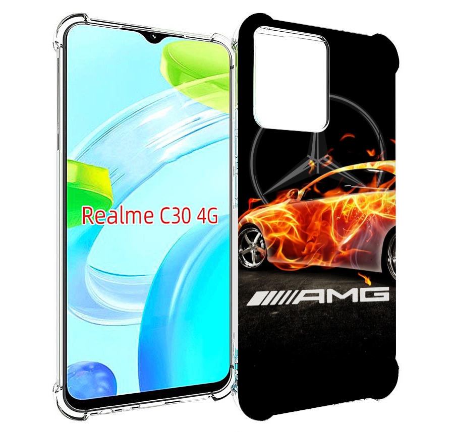 Чехол MyPads АМГ мужской для Realme C30 4G / Narzo 50i Prime