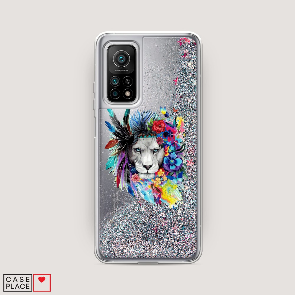 

Жидкий чехол с блестками "Гавайский лев" на Xiaomi Mi 10T Pro