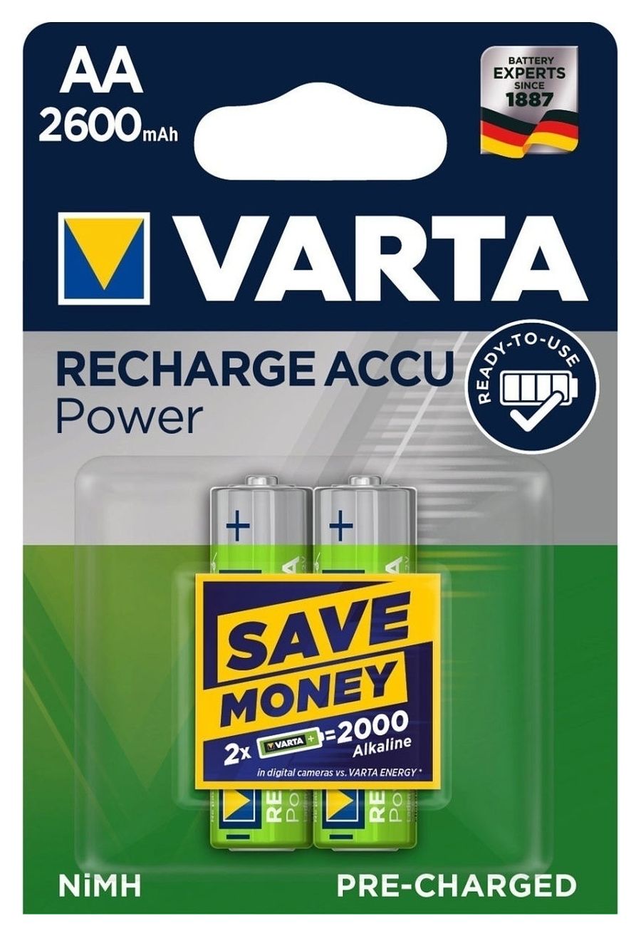 Аккумулятор VARTA R6 (AA) Ni-MH Ready2Use бл/2 P30100122KB аккумулятор varta