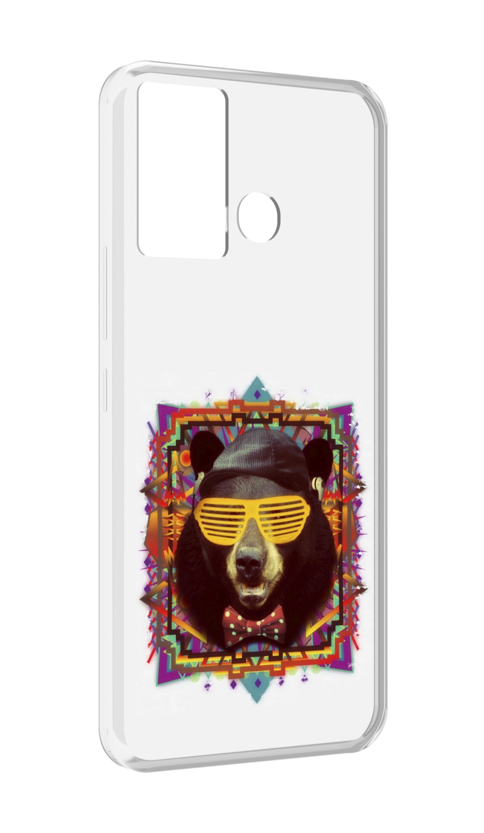 

Чехол MyPads Медведь в очках для Infinix Hot 12 Play, Прозрачный, Tocco
