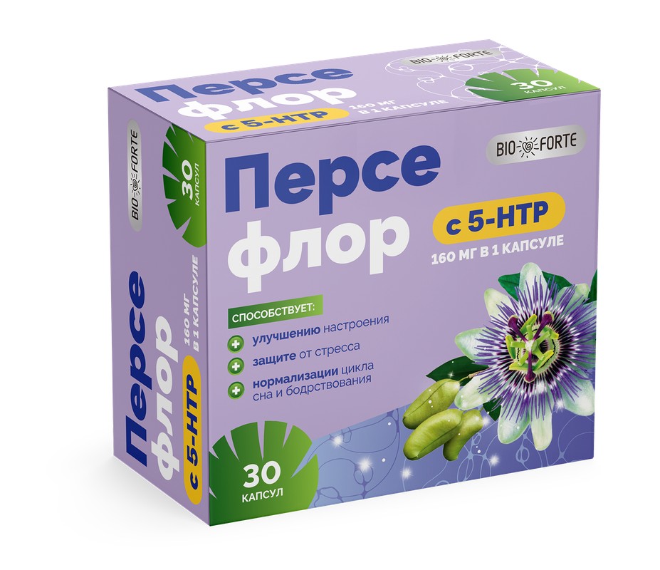 

Персефлор BioForte с 5-НТР капсулы 30 шт., Персефлор BioForte с 5-НТР капс х30