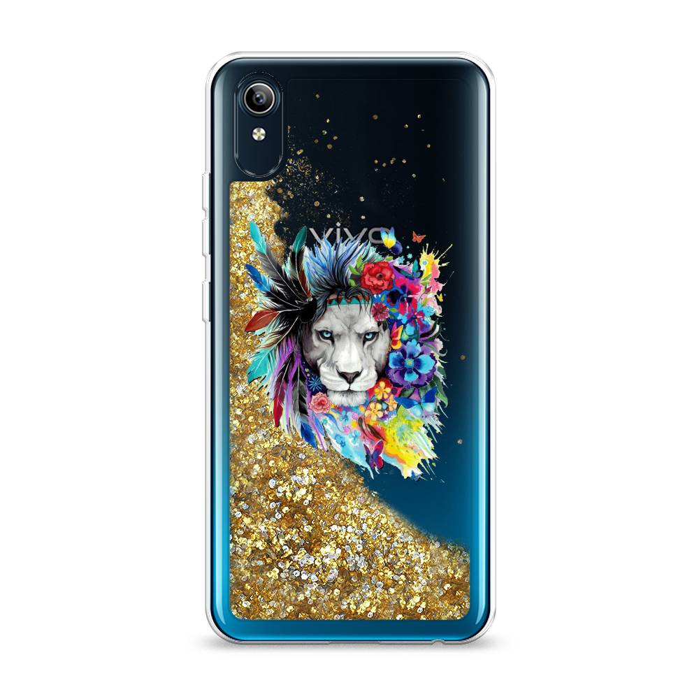 

Жидкий чехол с блестками "Гавайский лев" на Vivo Y91c, 262890-1