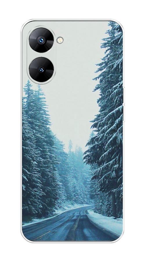 

Чехол на Realme V30 5G/V30T 5G "Зима 9", Бежевый;голубой;черный, 2513550-2