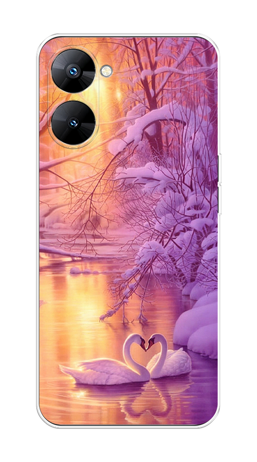 

Чехол на Realme V30 5G/V30T 5G "Зима 1", Фиолетовый;желтый, 2513550-2