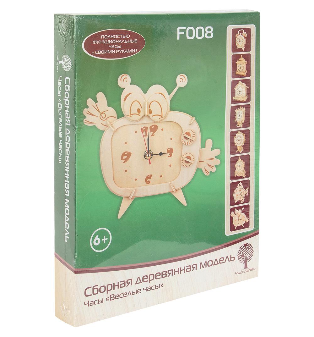 

Веселые часы Wooden Toys деревянная модель сборная, ДМ-F008