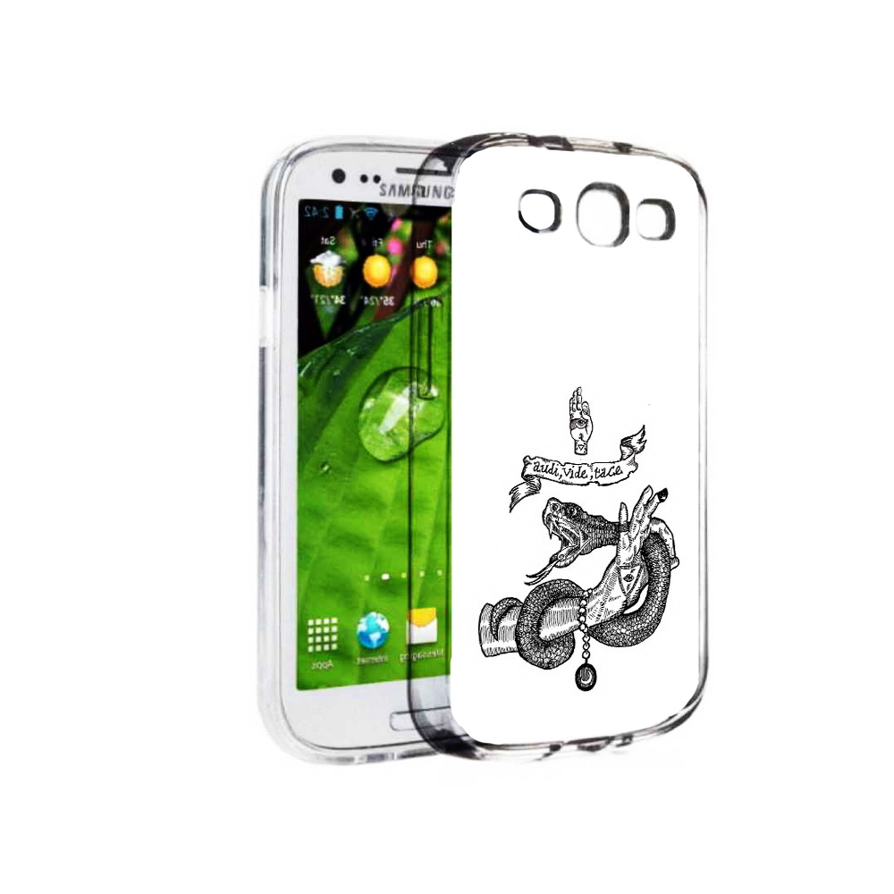 

Чехол MyPads Tocco для Samsung Galaxy S3 змея на руке рисунок (PT123108.507.366), Прозрачный, Tocco