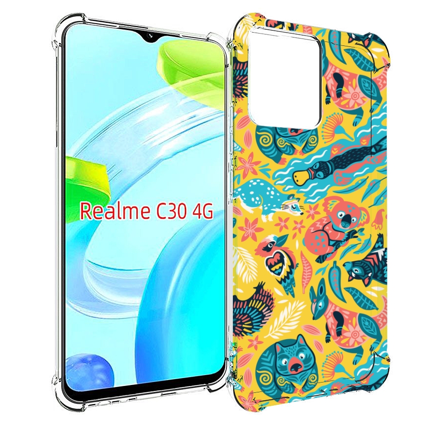 

Чехол MyPads seamless-pattern для Realme C30 4G / Narzo 50i Prime, Прозрачный, Tocco