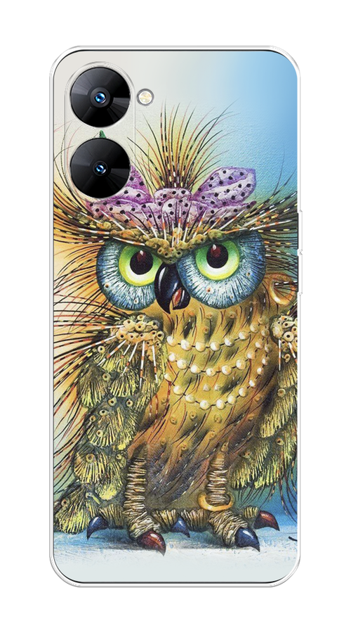 

Чехол на Realme V30 5G/V30T 5G "Модная сова", Коричневый;голубой, 2513550-1