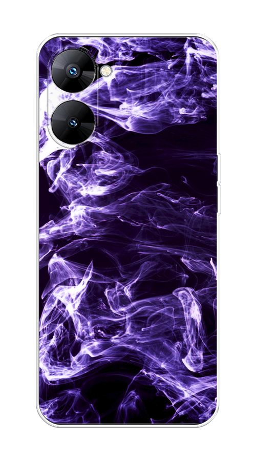 

Чехол на Realme V30 5G/V30T 5G "Фиолетовый дым", Фиолетовый;белый;черный, 2513550-3