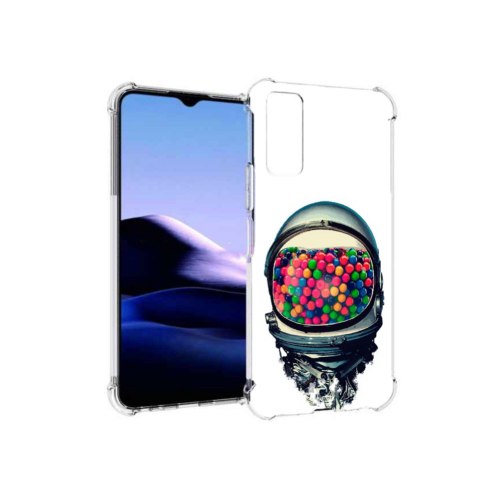

Чехол MyPads Tocco для Vivo Y20 шлем космонавта (PT154038.379.700), Прозрачный, Tocco