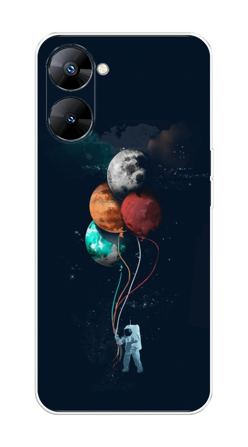 

Чехол на Realme V30 5G/V30T 5G "Космонавт с шариками", Разноцветный, 2513550-4