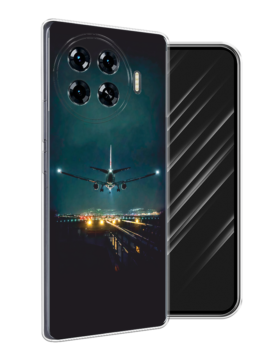 

Чехол Awog на Tecno Spark 20 Pro Plus "Ночной рейс", Черный, 305050-1