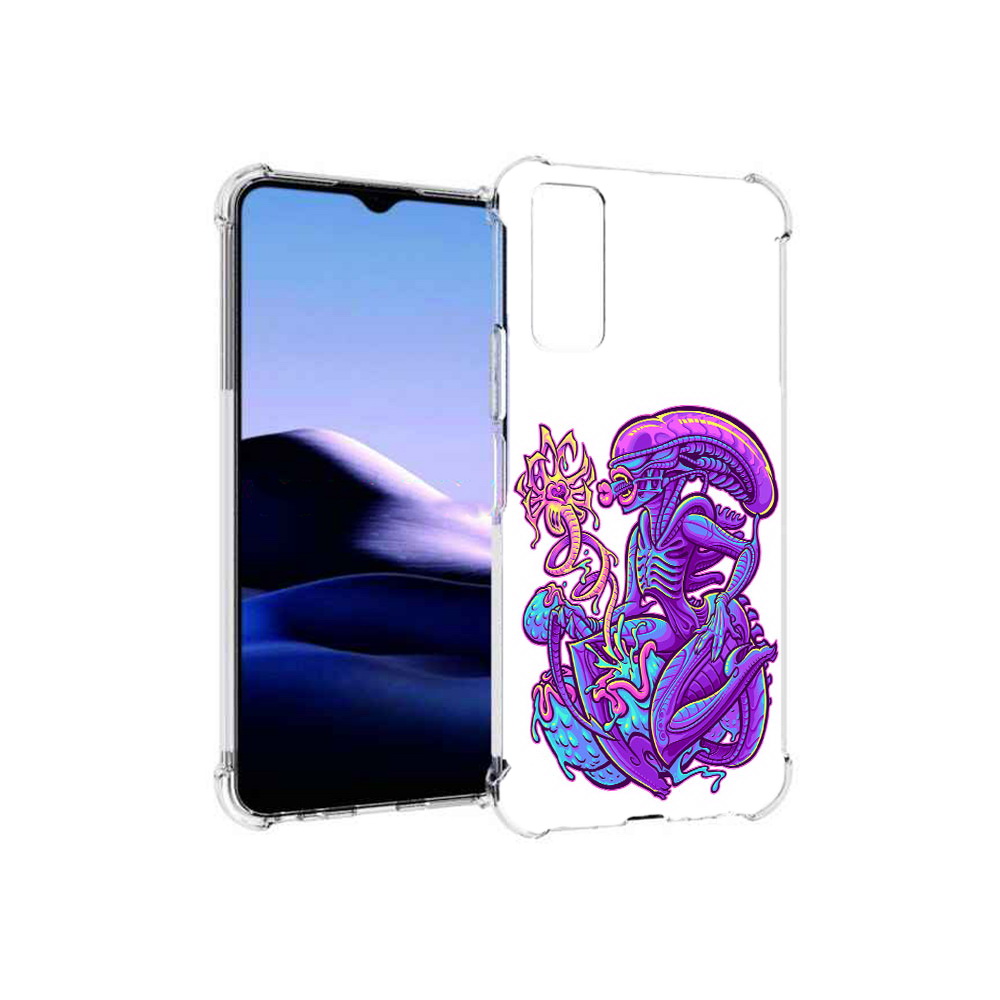 

Чехол MyPads Tocco для Vivo Y20 чужой фиолетовый цвет (PT154038.379.693), Прозрачный, Tocco