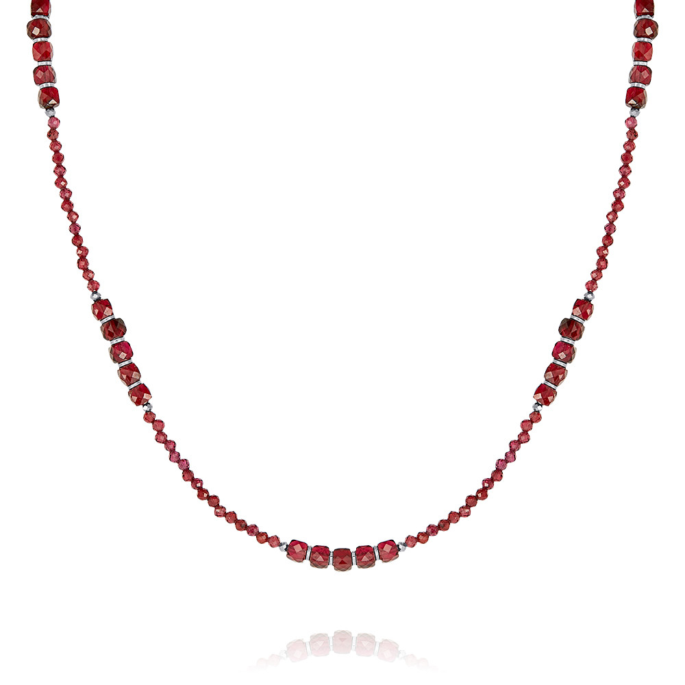 

Бусы из серебра с гранатом/фианитом р. 40 см ADAMAS 84040191/01-С8Д-655, 84040191/01-С8Д-655