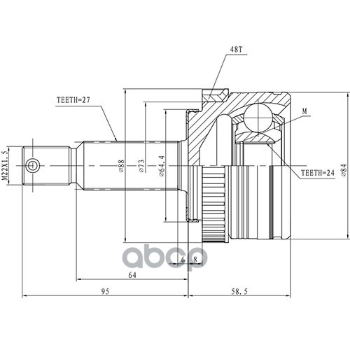 

ШРУС наружный ZIKMAR Z88446R