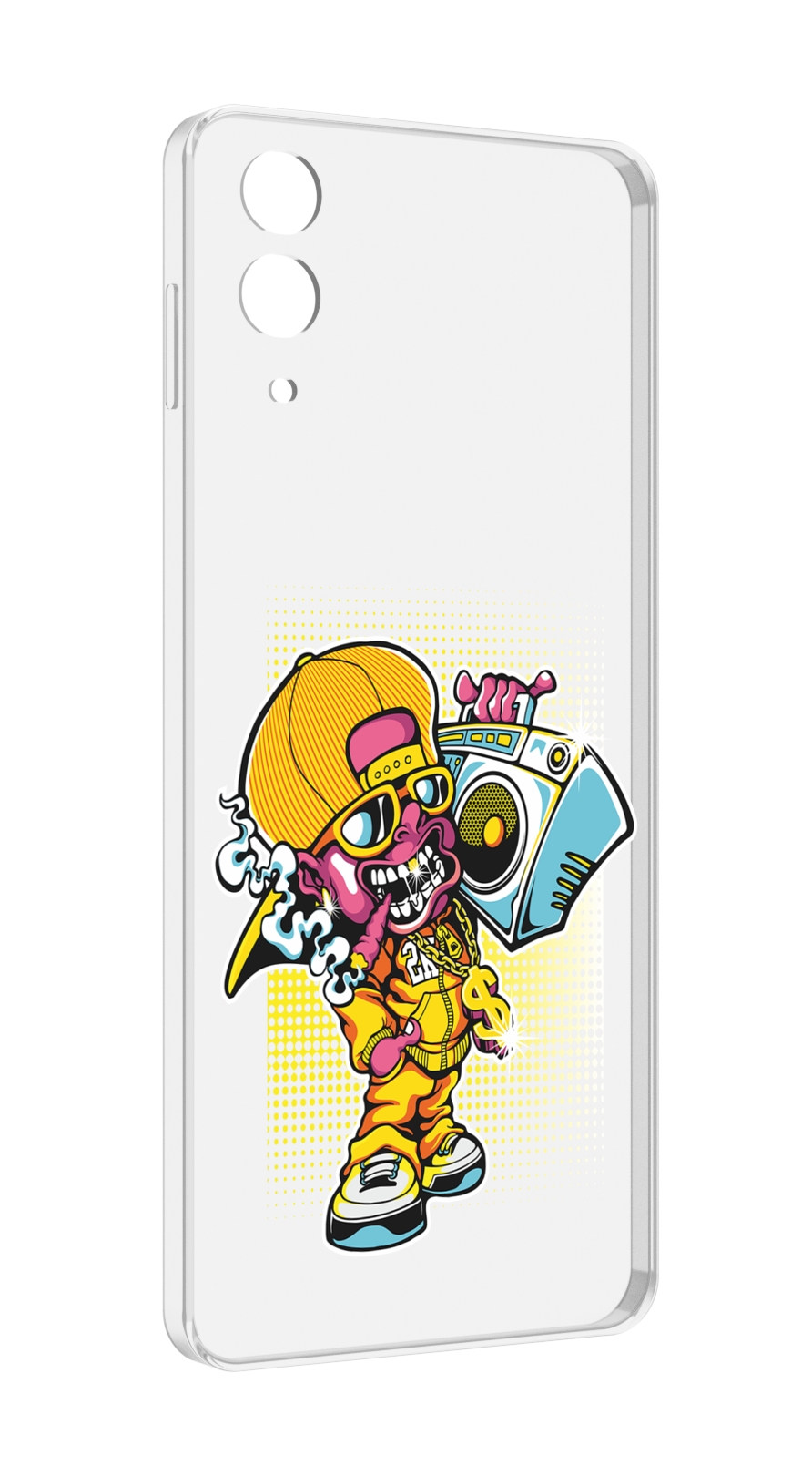 Чехол MyPads нарисованный парень с колонкой для Samsung Galaxy Z Flip 4 (SM-F721)
