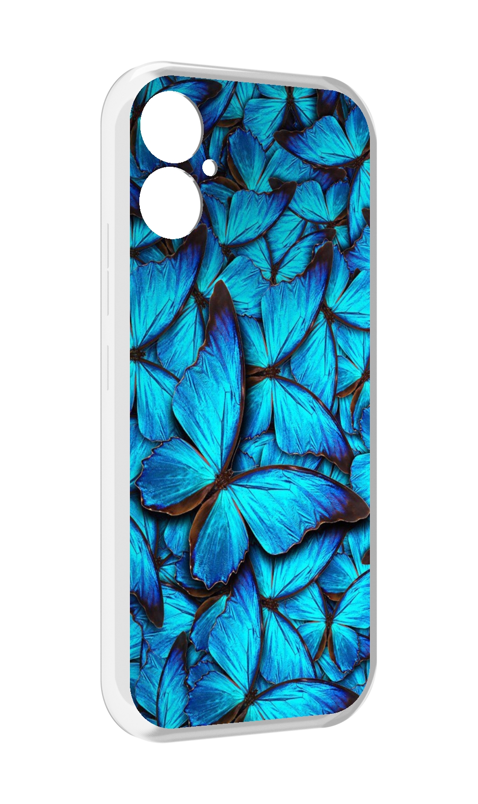 

Чехол MyPads бирюзовые бабочки для Tecno Spark 9 Pro \ Spark 9T, Прозрачный, Tocco