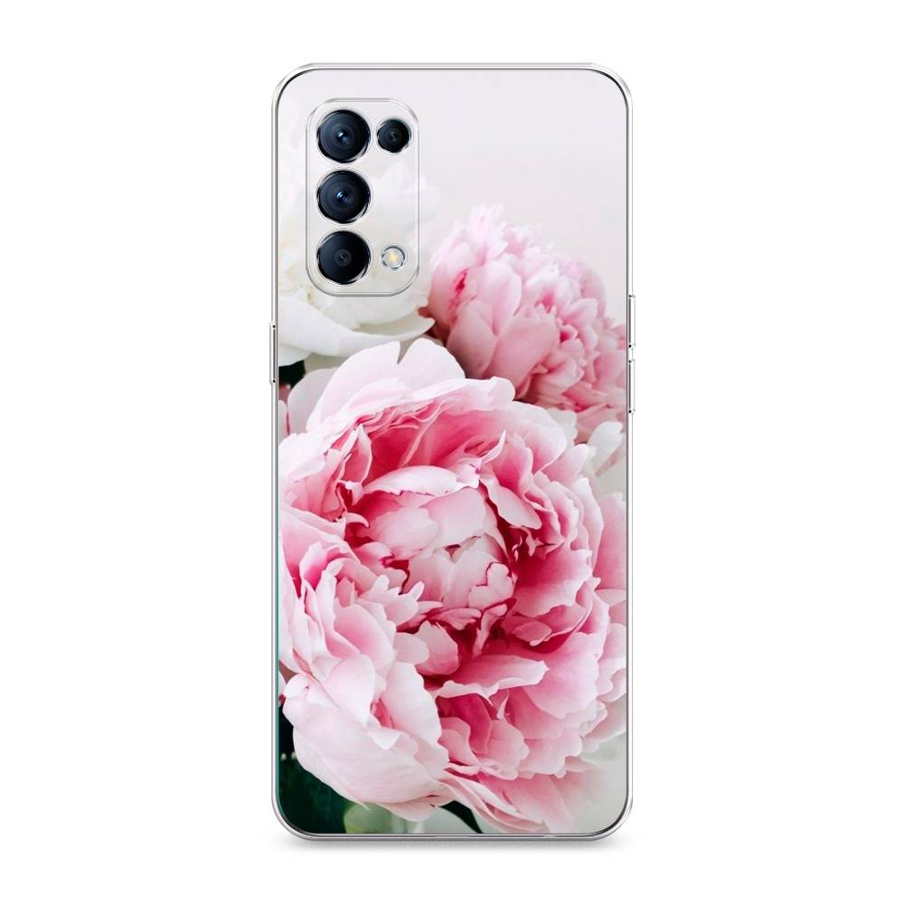 

Чехол для Oppo Reno 5 "Розовые и белые пионы", Розовый;белый, 255250-2