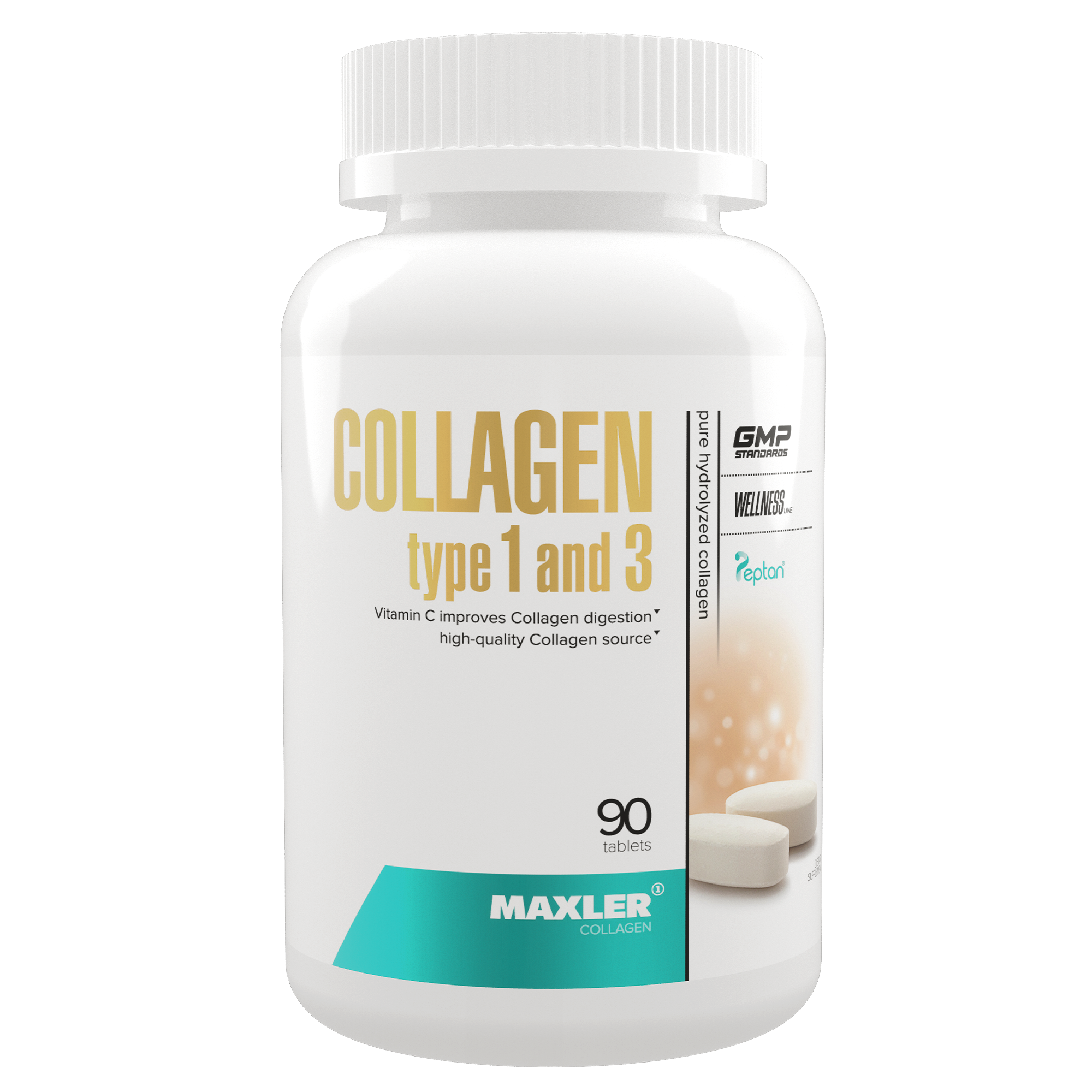 Коллаген Maxler Collagen Type 1 and 3, 90 таблеток
