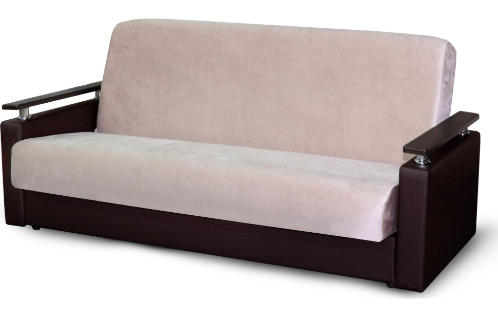 фото Диван-кровать мебельград лира-3, коричневый/бежевый