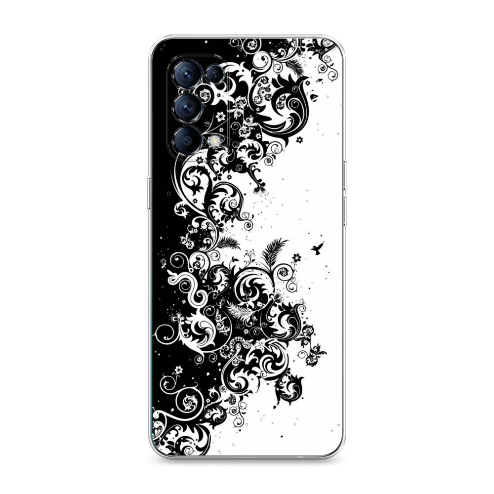 

Чехол для Oppo Reno 5 "Черно белый узор", Белый;черный;серый, 255250-3