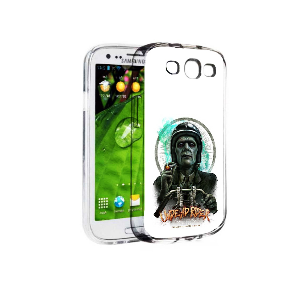

Чехол MyPads Tocco для Samsung Galaxy S3 зеленый мужчина с сигаретой на мотоцикле, Прозрачный, Tocco