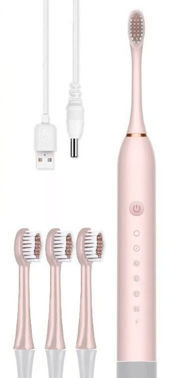 Электрическая зубная щетка Sonic Toothbrush X-3 Pink массажер для ультразвуковой чистки лица fittop l sonic flq952 pink