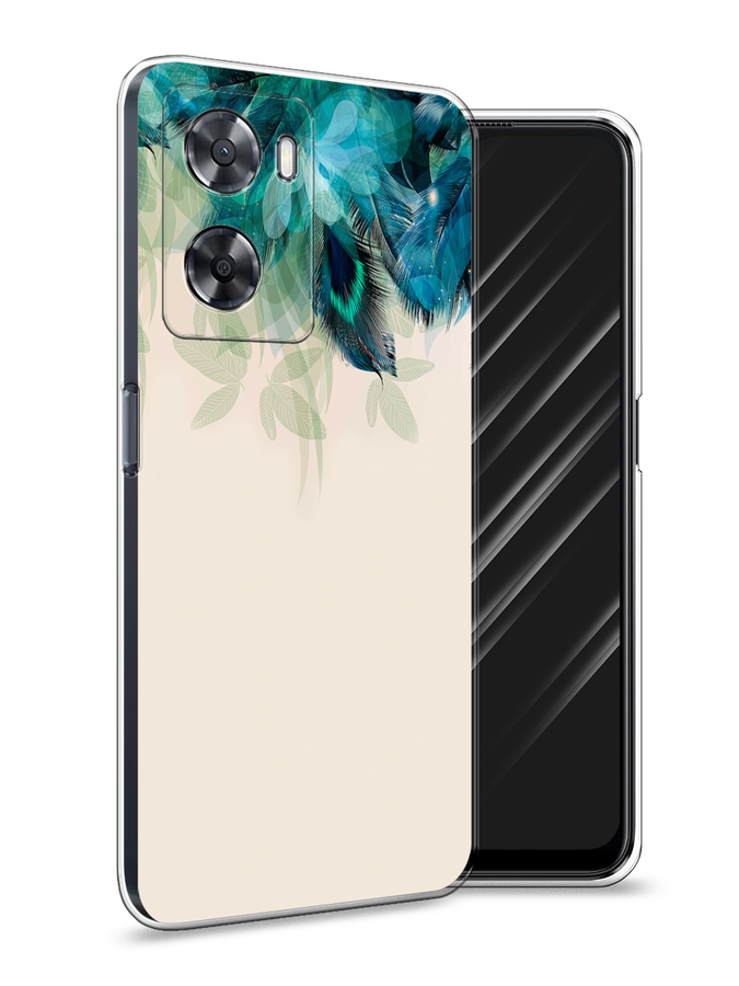 

Чехол Awog на Oppo A77s 4G "Перья голубого цвета", Бежевый;синий;голубой, 2511950-2