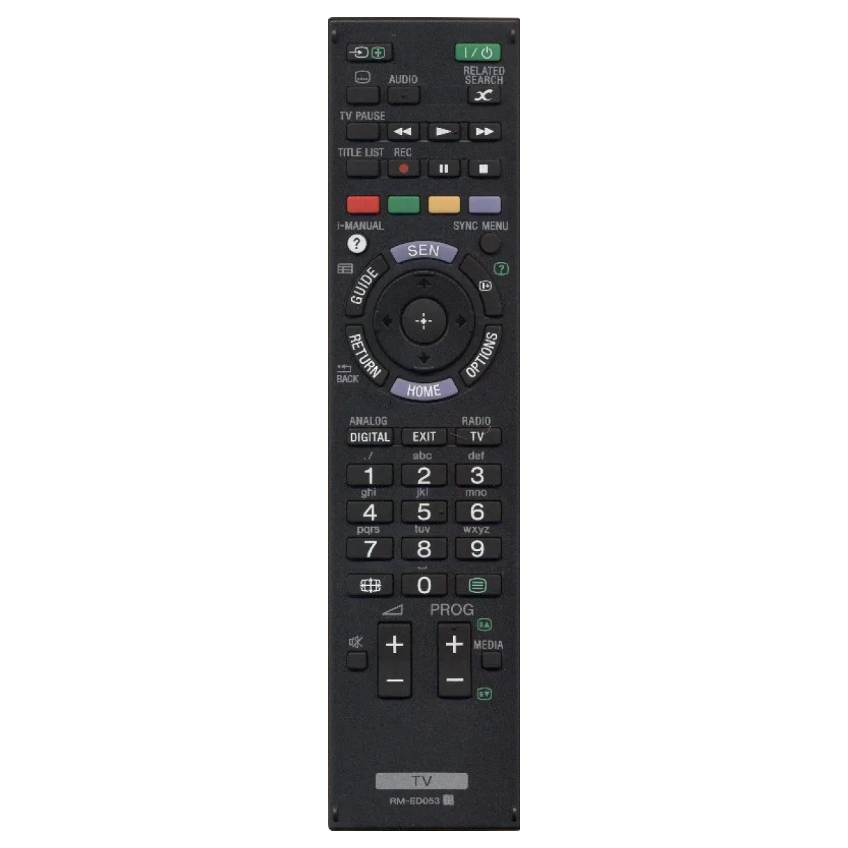 

Пульт PduSpb RM-ED053 для телевизоров Sony Smart TV, Черный, RM-ED053