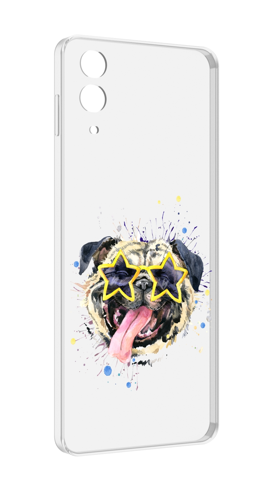 

Чехол MyPads мопс боксер для Samsung Galaxy Z Flip 4 (SM-F721), Прозрачный, Tocco