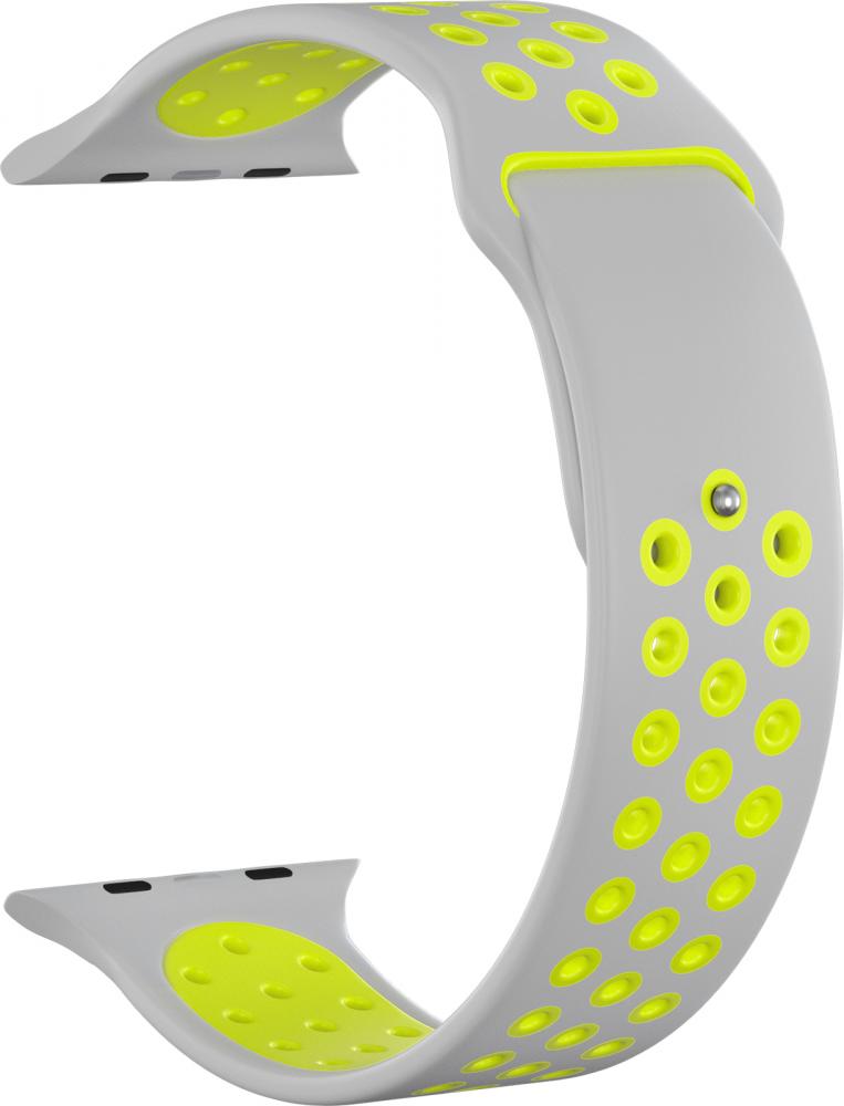 

Ремешок силиконовый GSMIN Sport Edition для Apple Watch 38/40mm (Серо-зеленый)