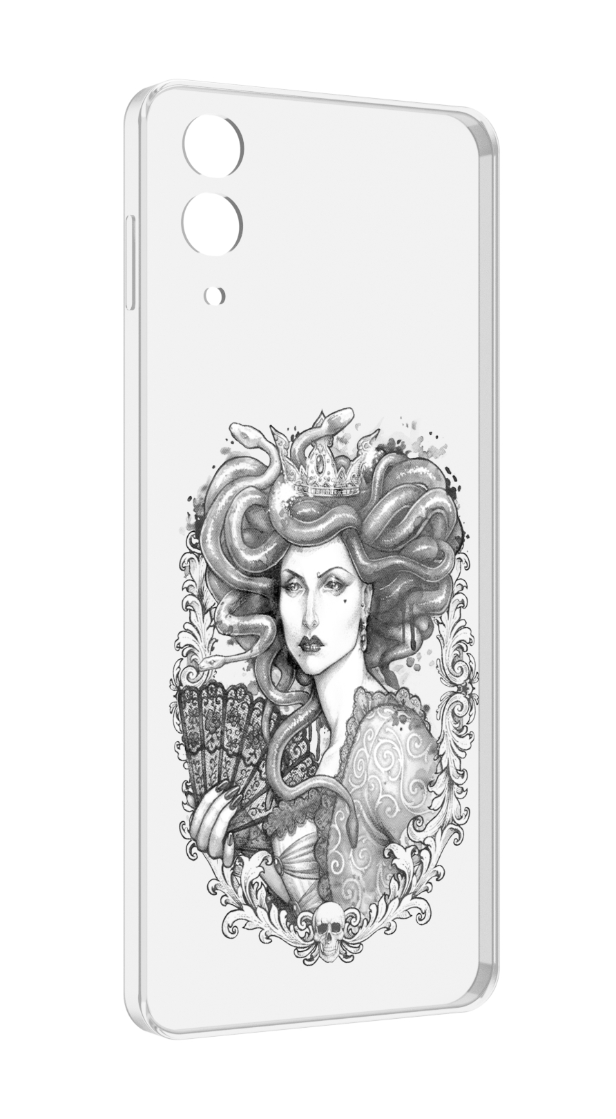 

Чехол MyPads медуза черно белый для Samsung Galaxy Z Flip 4 (SM-F721), Прозрачный, Tocco