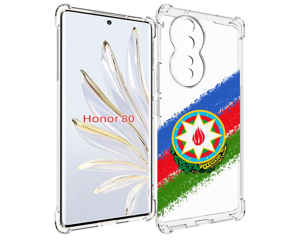 

Чехол MyPads герб флаг Азербайджана для Honor 80, Прозрачный, Tocco