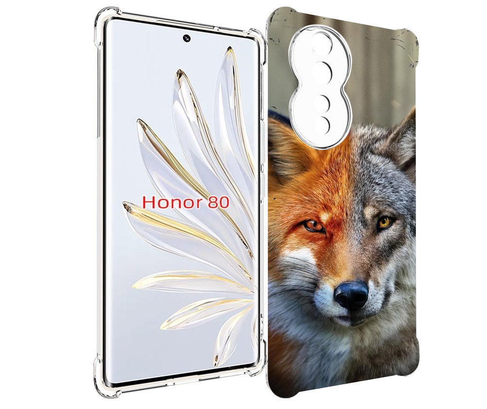 

Чехол MyPads волк-лиса для Honor 80, Прозрачный, Tocco