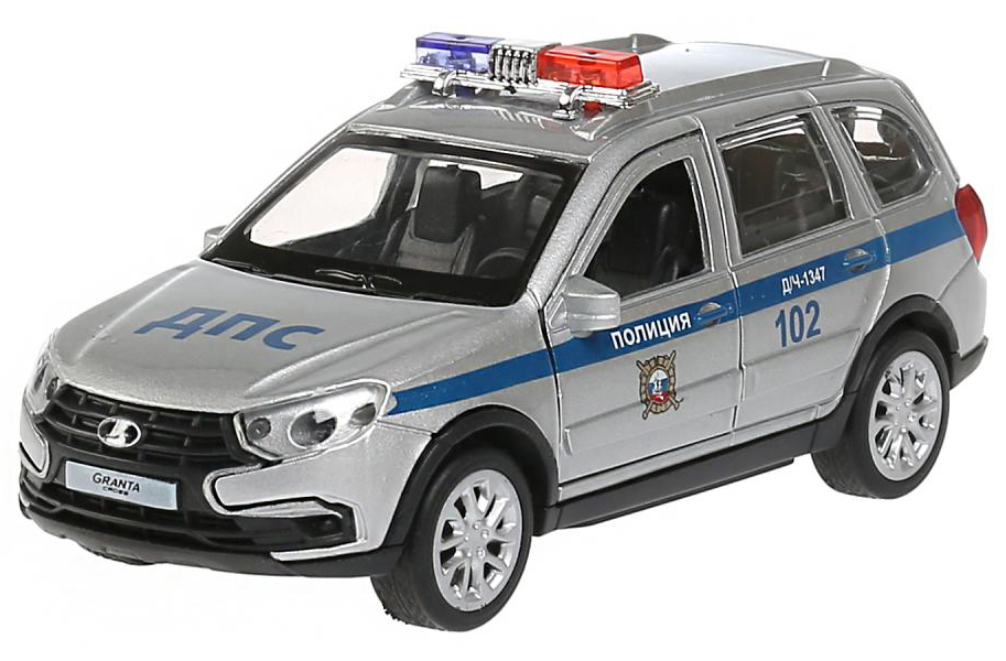 Машина металл lada granta cross 2019 полиция 12см Технопарк в кор.2x36шт