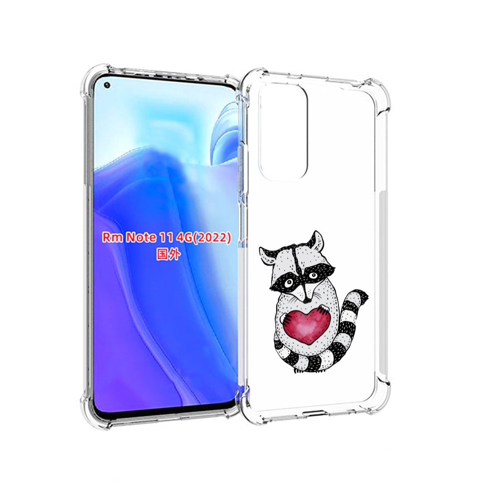 

Чехол MyPads Енот с сердечком для Xiaomi Redmi Note 11 4G ( Глобальная версия ), Tocco