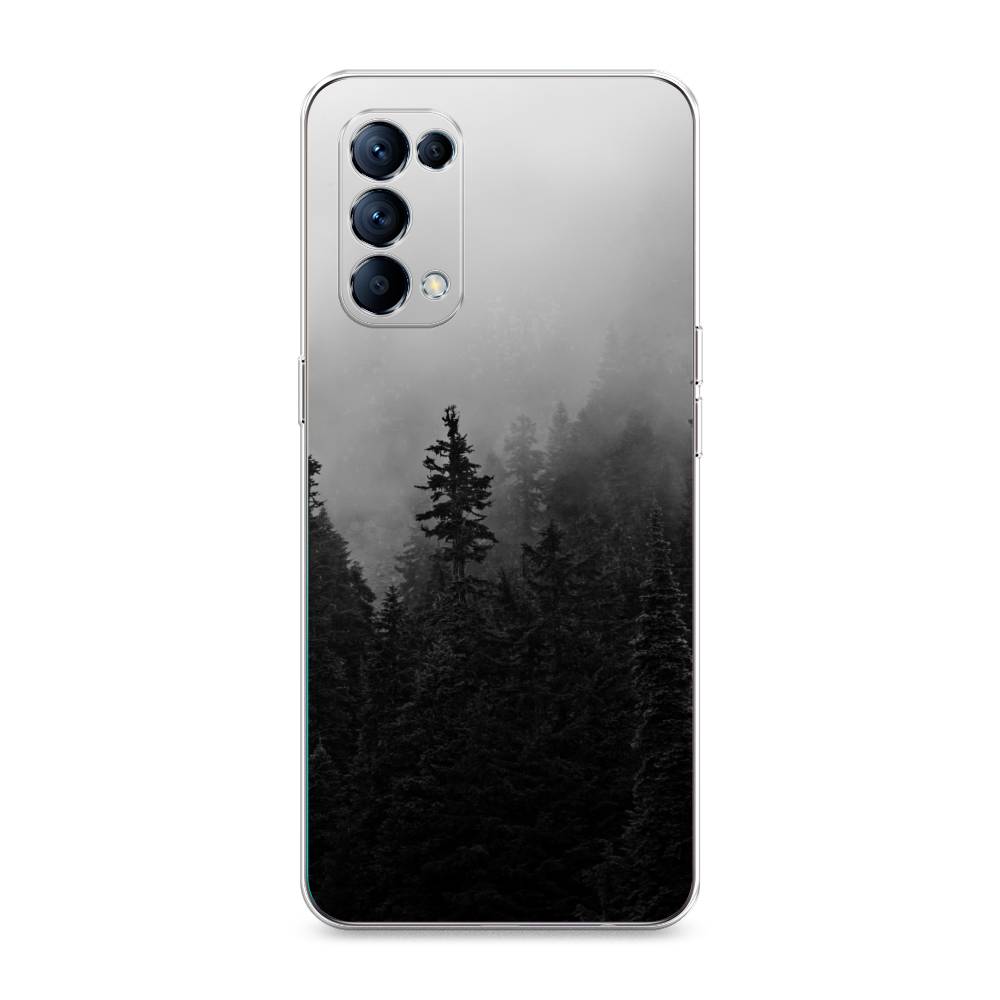 

Чехол для Oppo Reno 5 "Туманный лес", Серый;черный, 255250-2