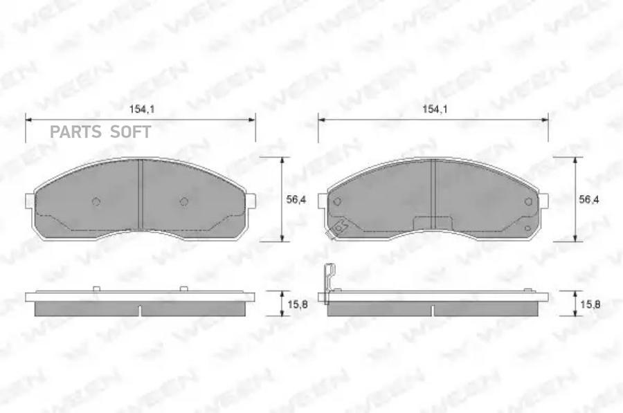 

Тормозные колодки WEEN передние дисковые 1511163