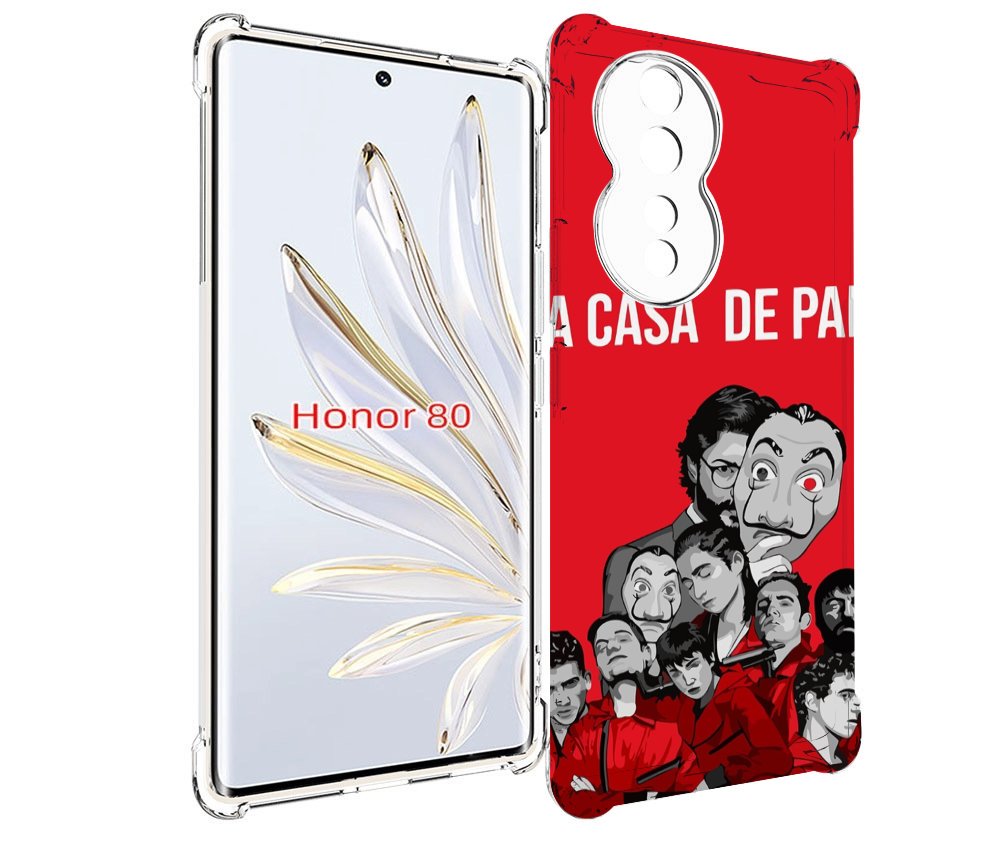 

Чехол MyPads бумажный-дом-команда для Honor 80, Прозрачный, Tocco