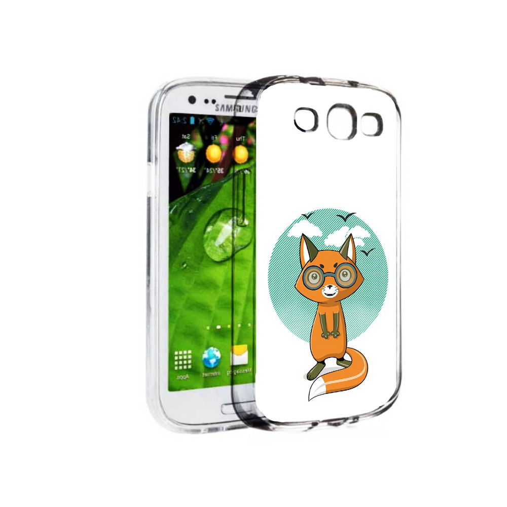 

Чехол MyPads Tocco для Samsung Galaxy S3 задумчивая лиса (PT123108.507.348), Прозрачный, Tocco