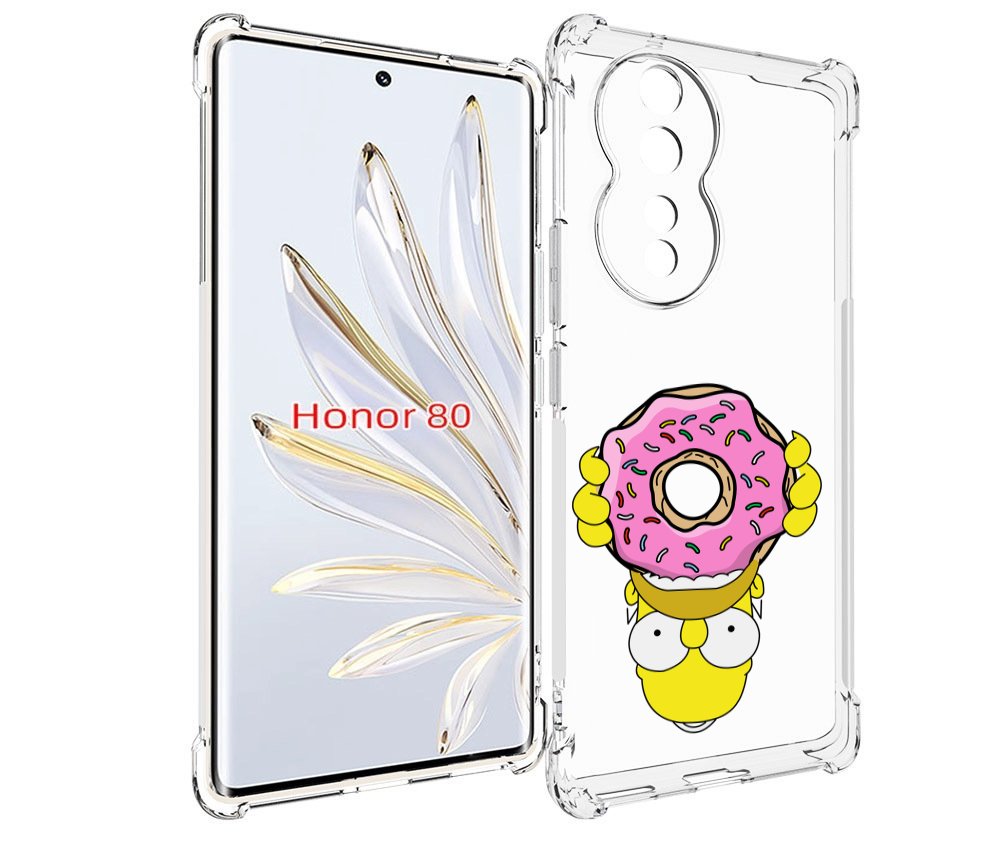 

Чехол MyPads большой-пончик для Honor 80, Прозрачный, Tocco