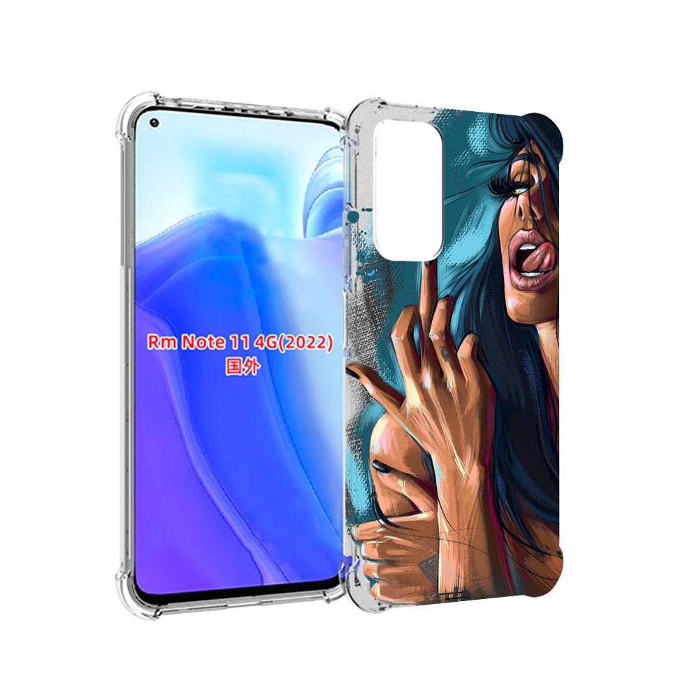 

Чехол MyPads Девушка-нарисованная-дерзкая женский для Xiaomi Redmi Note 11 4G ( Глобаль, Tocco