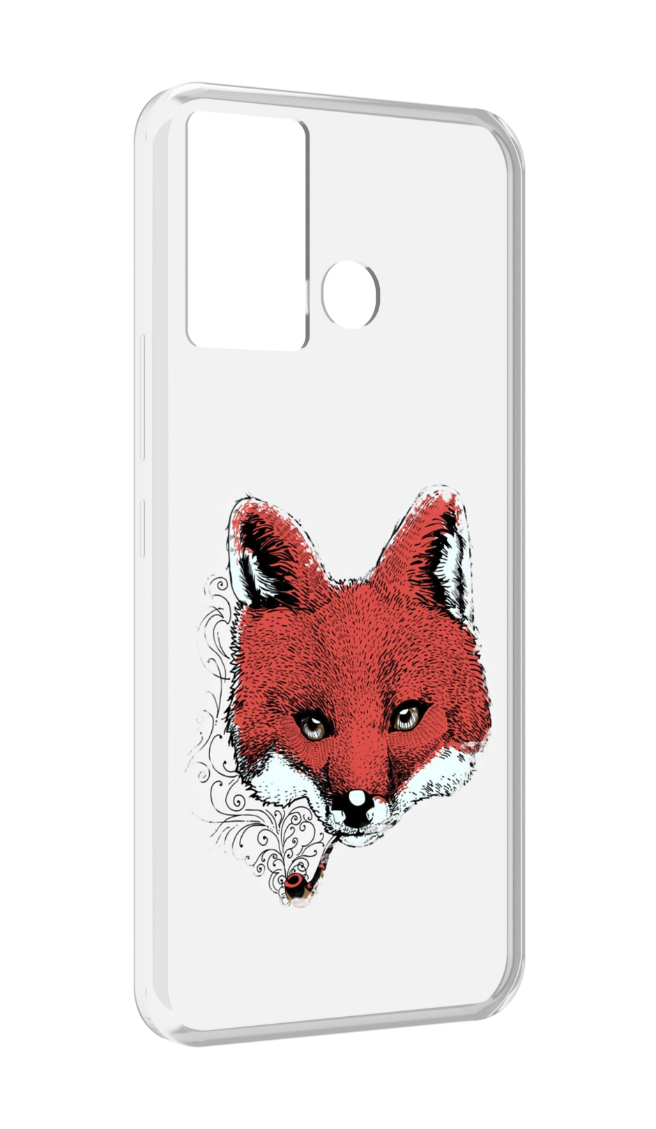 

Чехол MyPads Лис с трубкой для Infinix Hot 12 Play, Прозрачный, Tocco
