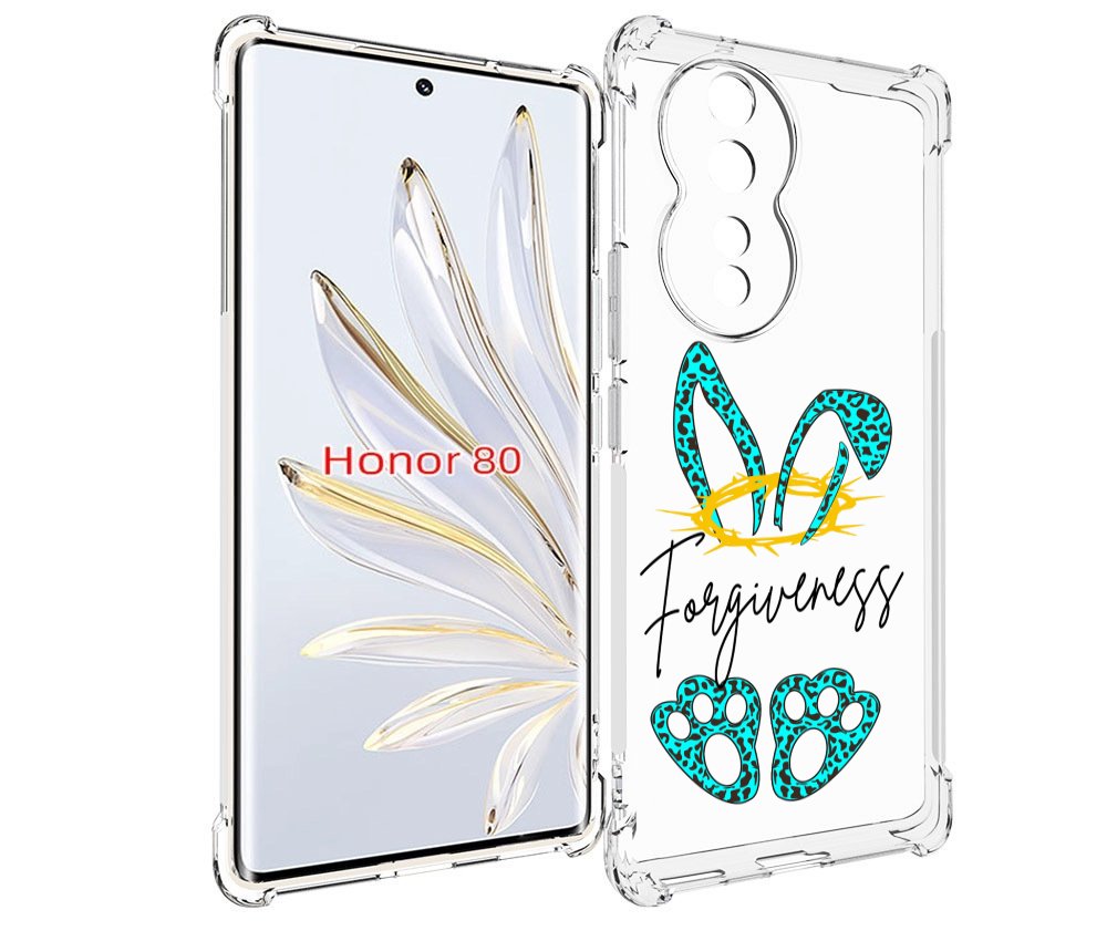 

Чехол MyPads бирюзовое лапки и ушки женский для Honor 80, Прозрачный, Tocco