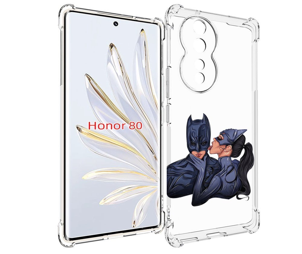 Чехол MyPads бетман-и-кошка для Honor 80