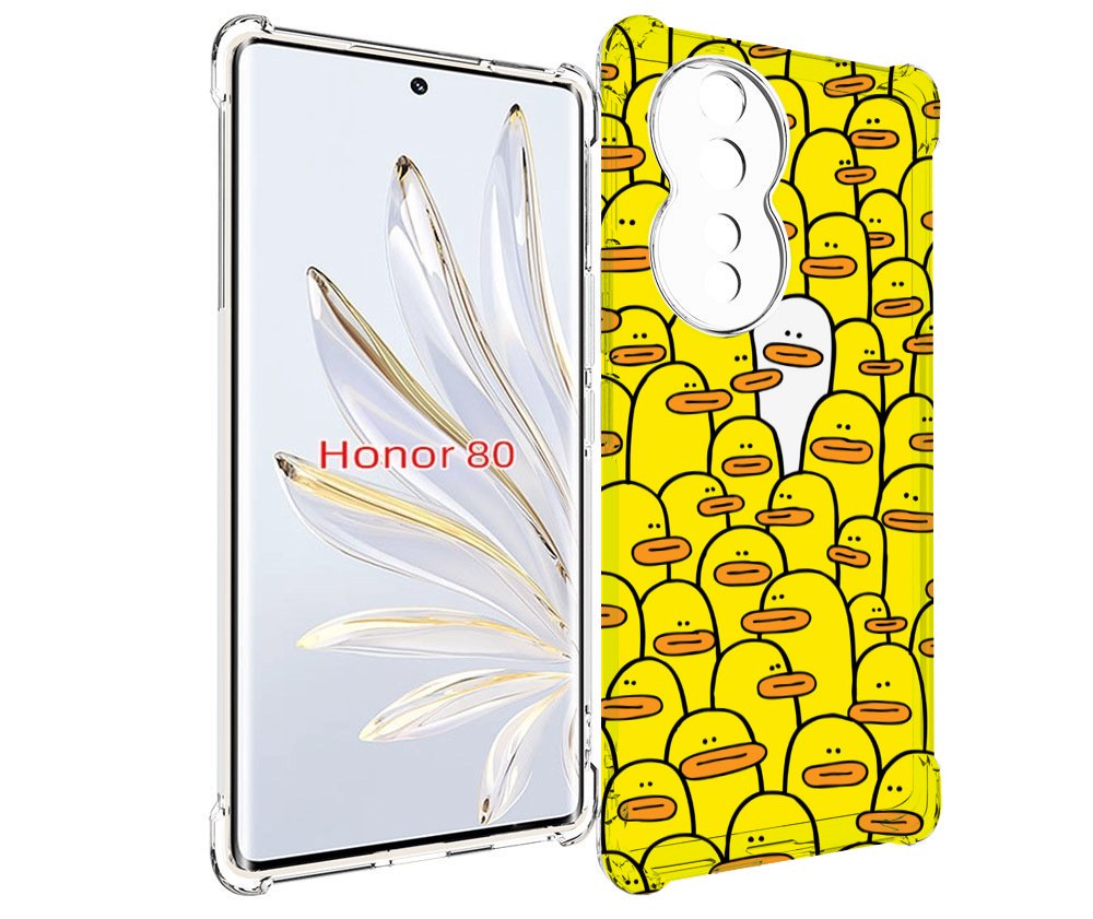 

Чехол MyPads белый среди желтых для Honor 80, Прозрачный, Tocco