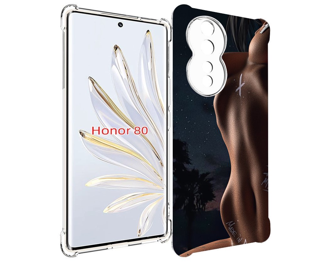 

Чехол MyPads белые-татуировки-на-теле для Honor 80, Прозрачный, Tocco